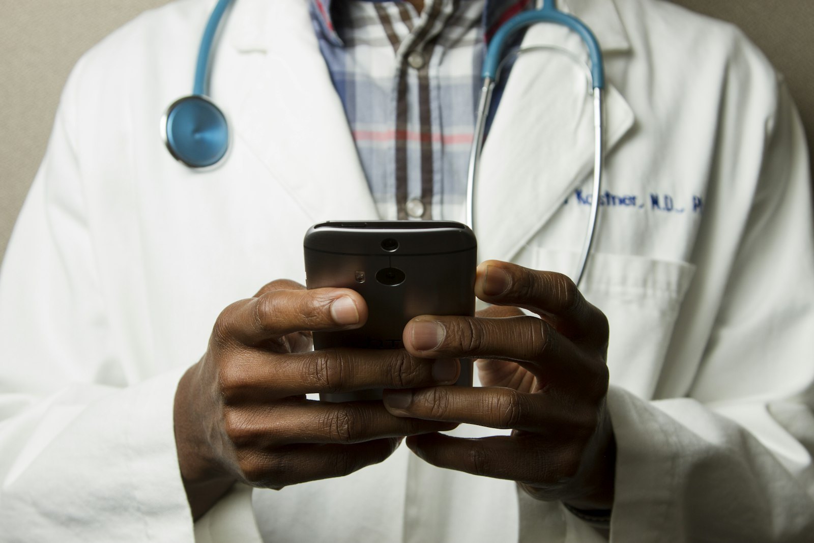 Healthcare professional reviewing patient-facing digital materials